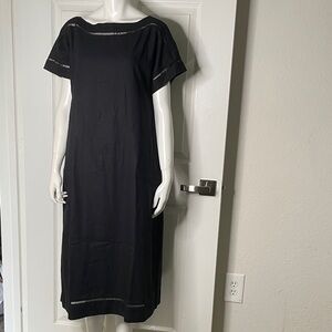 NWT Ann Taylor Linen Blend Short Sleeve Midi Dress